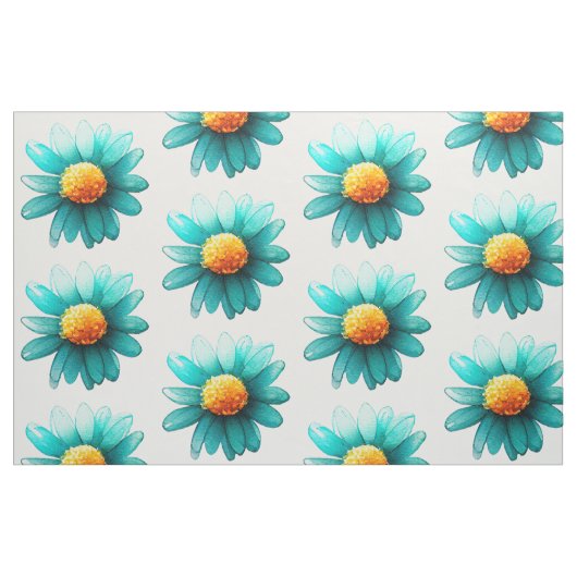 Blauw Wildbloempatroon Stof (Fat Quarter)