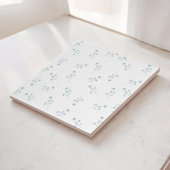 Blauw Wildbloempatroon Tegeltje