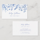  blauw wilde bloemen visitekaartje (Voorkant / Achterkant)