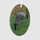 Blauw Wildebeest #1 Ornament (voorkant)