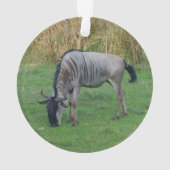 Blauw Wildebeest #1 Ornament (achterkant)