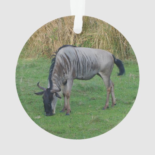 Blauw Wildebeest #1 Ornament (achterkant)