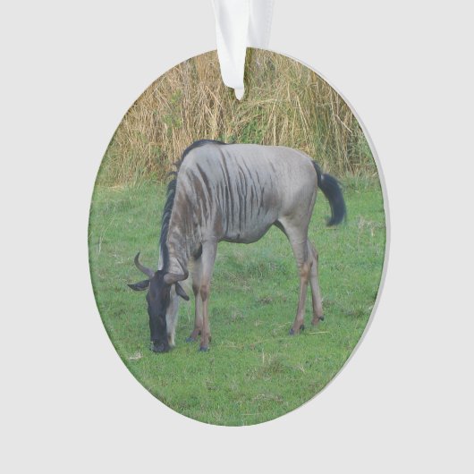 Blauw Wildebeest #1 Ornament (voorkant)