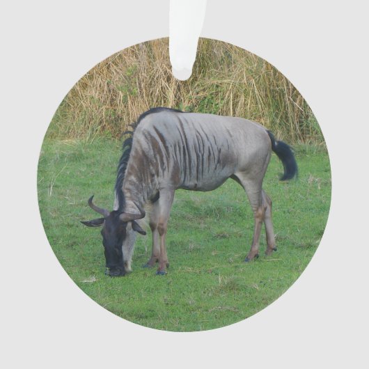 Blauw Wildebeest #1 Ornament (voorkant)