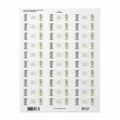 Blauw Wildernis Bruiloft Retour Adres Label (Full Sheet)