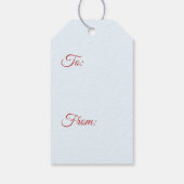  Blauw Wildflower Boeket Happy Birthday Cadeaulabel (Achterkant)