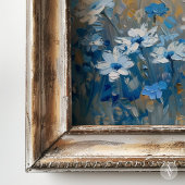  Blauw Wildflower Field Schilderij Botanisch Poster