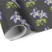  Blauw Wildflower Patroon Cadeaupapier (Rol Hoek)