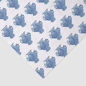 Blauw Wilgen Chinees Aardewerk Gemberpotten Tissuepapier (Detail)