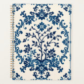 Blauw Wilgen Chinees Print Planner (Voorkant)