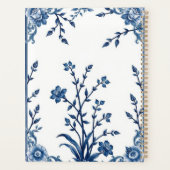 Blauw Wilgen Chinees Print Planner (Achterkant)
