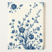 Blauw Wilgenpatroon Chinees Aandenken Planner (Achterkant)