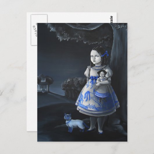 Blauw Willow Briefkaart (Voorkant / Achterkant)