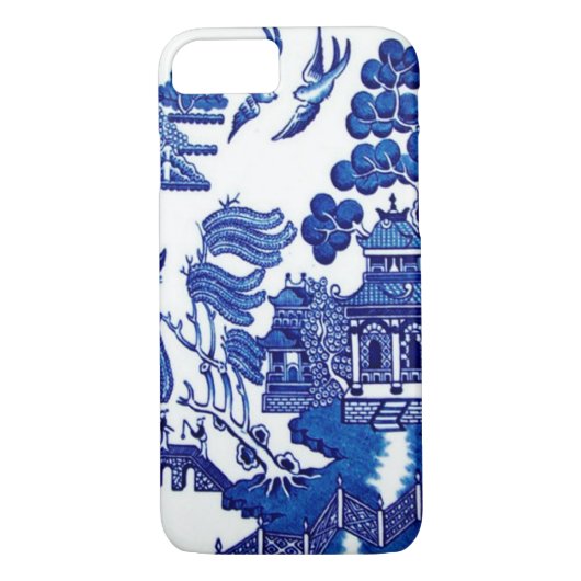 Blauw Willow Case-Mate iPhone Case (Achterkant)
