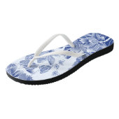  Blauw Willow Chinoiserie Floral Pattern Teenslippers (Schuin)