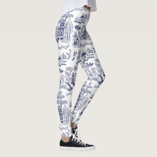 Blauw Willow Design-Leggings Leggings (Rechts)