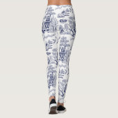 Blauw Willow Design-Leggings Leggings (Achterkant)