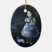 Blauw Willow Keramisch Ornament (Voorkant)