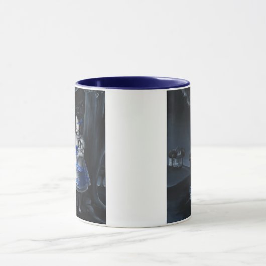 Blauw Willow Mok (Midden)