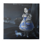 Blauw Willow Tegeltje (Voorkant)