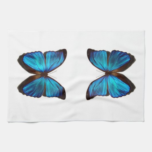 BLAUW WINGE BUTTERFLES handdoek (Horizontaal)
