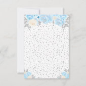 Blauw Winter Blond Haar Prinses Zoet Zestien RSVP Kaartje (Achterkant)