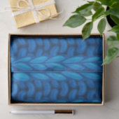 Blauw Winter Breien Wollen Patroon Tissuepapier (Geschenk)