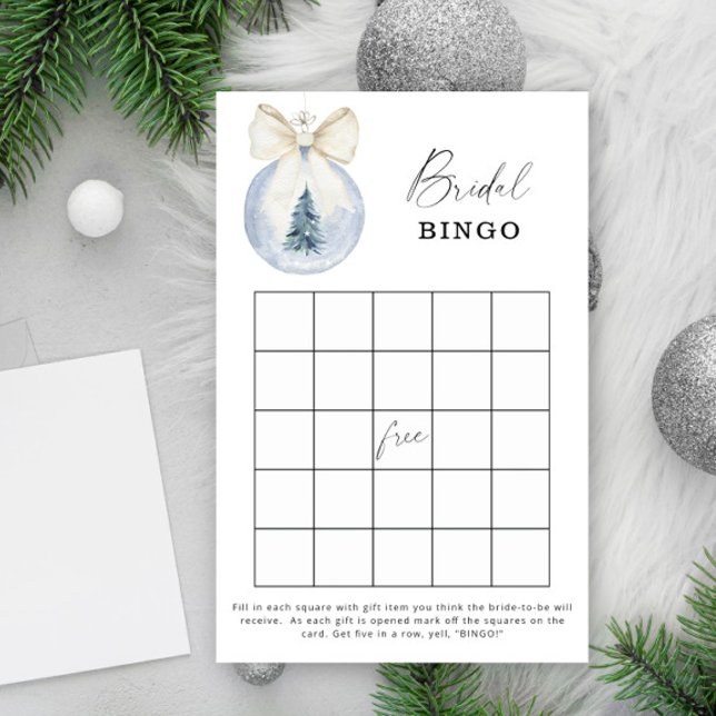 Blauw winter bruiloft bingo spel (Creator heeft geüpload)