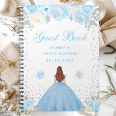 Blauw Winter Bruin Haar Prinses Zoet Zestien Notitieboek