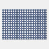Blauw winter geruit assortiment inpakpapier vel (Voorkant 3)
