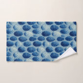 Blauw Winter Pine Cone Patroon Bad Handdoek (Handdoek)