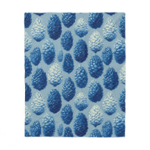 Blauw Winter Pine Cone Patroon