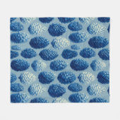 Blauw Winter Pine Cone Patroon Fleece Deken (Voorkant (Horizontaal))