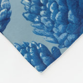 Blauw Winter Pine Cone Patroon Fleece Deken (Hoek)