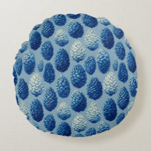 Blauw Winter Pine Cone Patroon