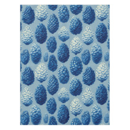 Blauw Winter Pine Cone Patroon Tafelkleed