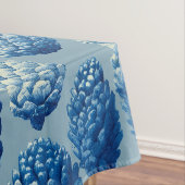 Blauw Winter Pine Cone Patroon Tafelkleed (Voorbeeld)