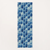 Blauw Winter Pine Cone Patroon Yogamat (Voorkant)
