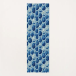 Blauw Winter Pine Cone Patroon Yogamat