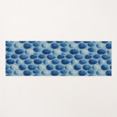 Blauw Winter Pine Cone Patroon Yogamat (Voorkant (horizontaal))