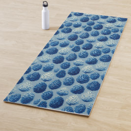 Blauw Winter Pine Cone Patroon Yogamat