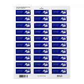 Blauw Winter Schotse Terrier Retouradres Etiket (Full Sheet)