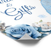 Blauw Winter Sneeuwvlok Mis Quince Kaarten & Cadea Poster (Hoek)