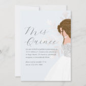  Blauw Winter Sneeuwvlokken Mis Quince Foto Kaart (Voorkant)