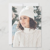  Blauw Winter Sneeuwvlokken Mis Quince Foto Kaart (Achterkant)