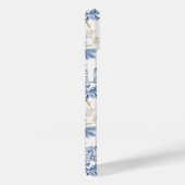 Blauw winter vintage bloempatroon Case-Mate iPhone case (Achterkant / Rechts)