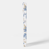 Blauw winter vintage bloempatroon Case-Mate iPhone case (Achterkant / Links)