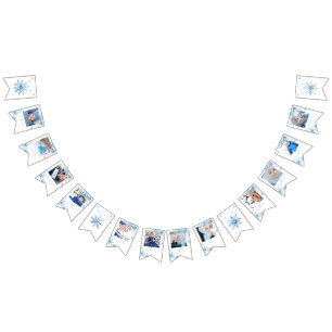 Blauw winter wonderland foto slinger banner