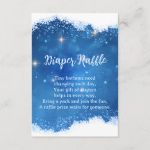 Blauw Winter Wonderland Luiers Raffle Kaart
