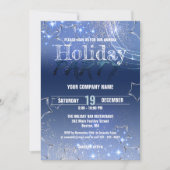 Blauw Winter Wonderland Zakelijk Kerstfeest Kaart (Voorkant)